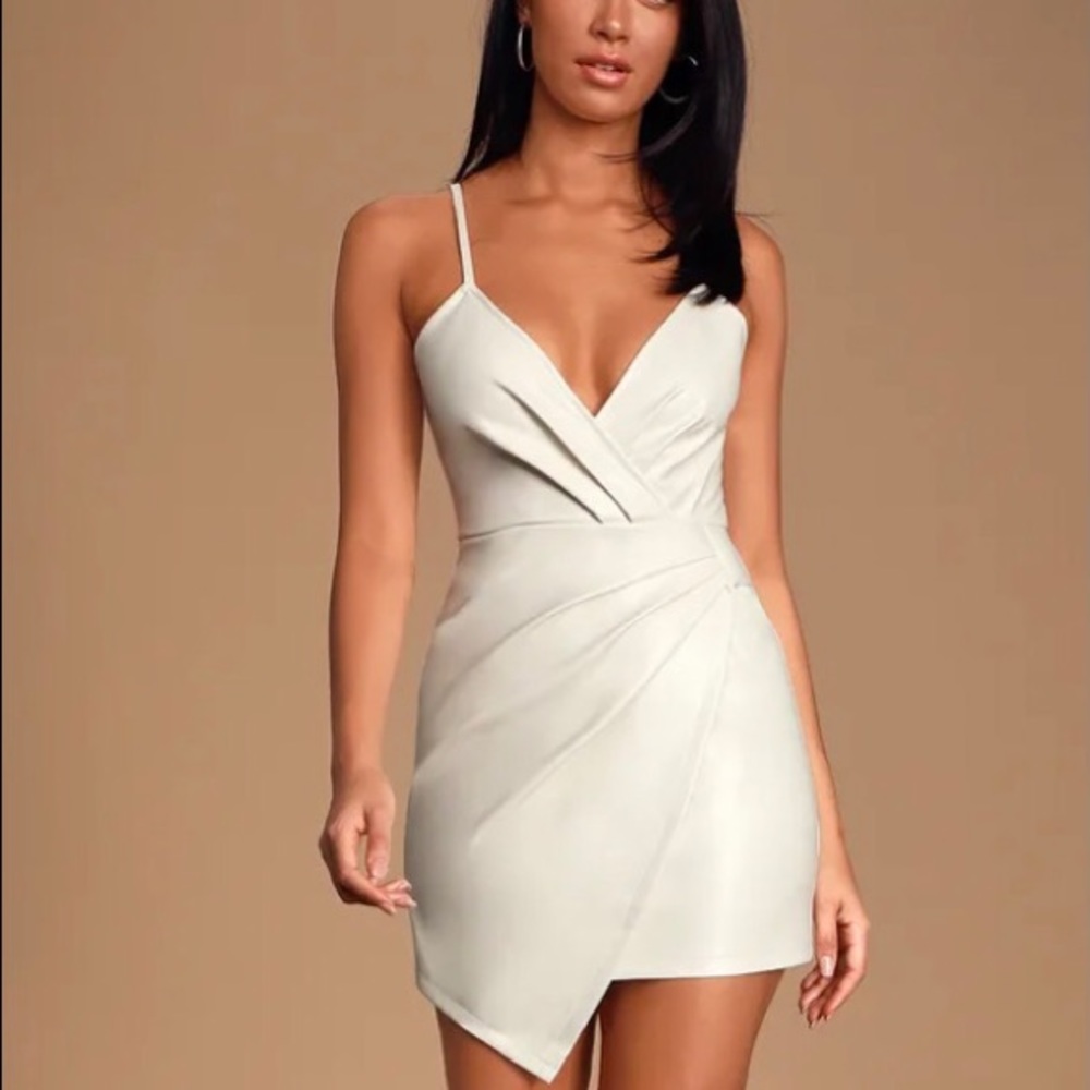 Wild Guess White Vegan Leather Bodycon Mini Dress